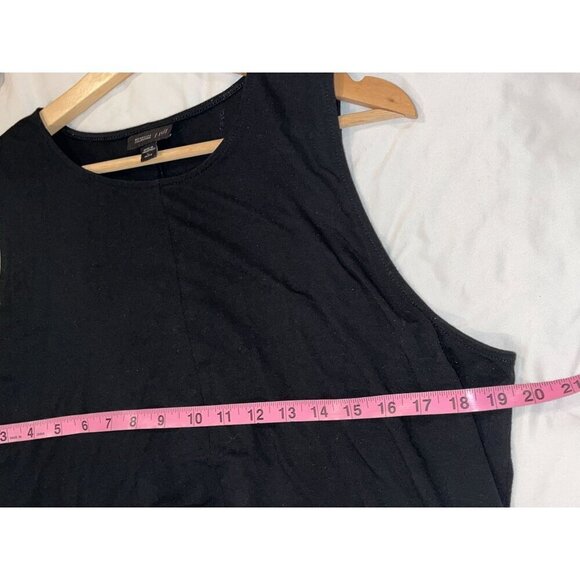 J. Jill Wearever Collection Black Sleeveless Stretch Flowy Mini Dress Women's Pe - Picture 5 of 9